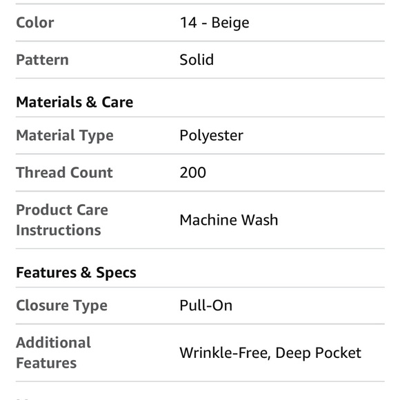 CGK Linens king size cream colored - Picture 2 of 2